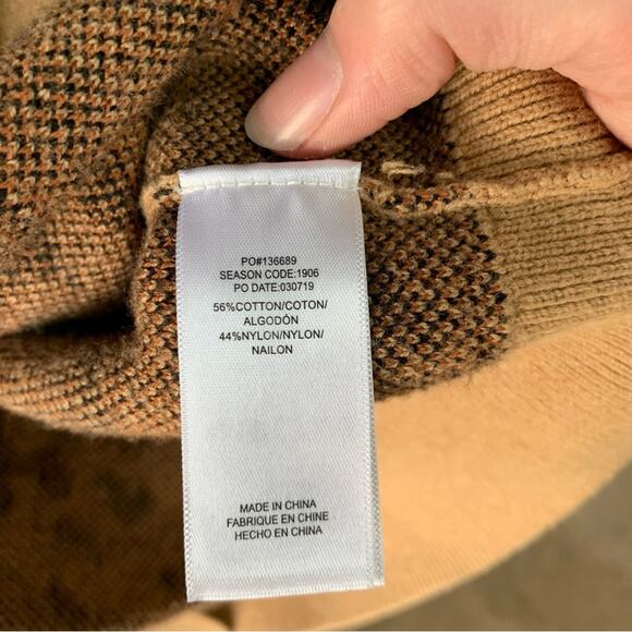 Splendid Cardigan Cheetah Animal Print Open Front Long Sleeve Knit Brown - Picture 3 of 7